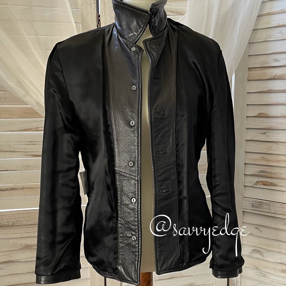 Andrew Marc Lamb Leather Jacket - Picture 6 of 15